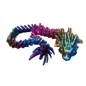 Animales flexibles impresos en 3D, dragón de bambú, STL gratuito