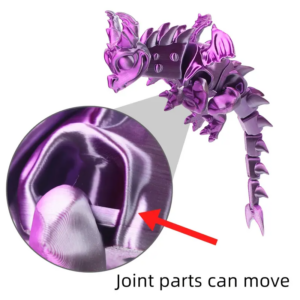 Impresora 3D de juguete articulado de dragón gateante para niños