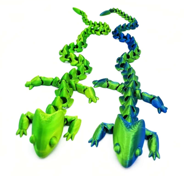 Nuevo dinosaurio articulado con impresión 3D y dragón enlazado