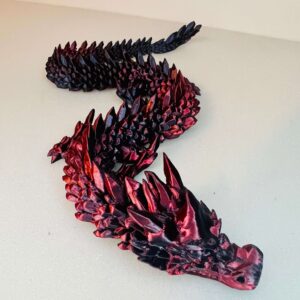 Serpiente articulada impresa en 3D, dragón flexible juguetes STL