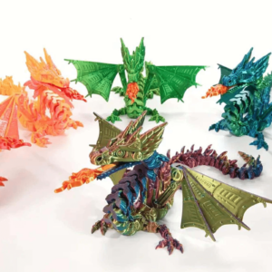 Juguetes mecánicos impresos en 3D de figuras voladoras impresas