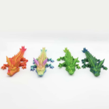 Animales articulados impresos en 3D con juguete antiestrés 3D