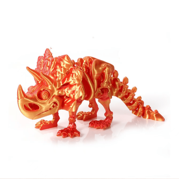 Dragón Triceratops Interactivo, Articulado e Impreso en 3D