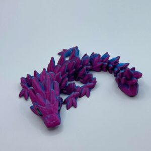 Dragón articulado de cristal y dragón móvil impreso en 3D
