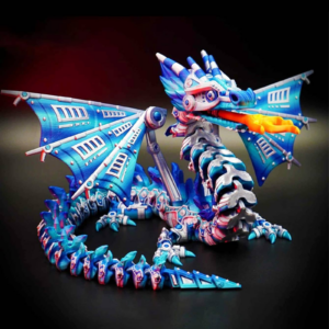 Dragón de cristal articulado Flying Print, juguetes para niños