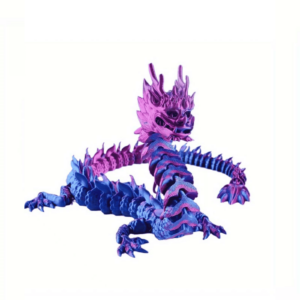 Figura articulada impresa en 3D Dragón flexible multicolor 3D