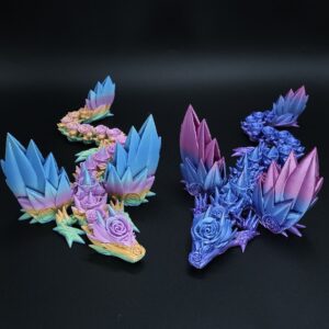 Genial dragón rosa articulado, regalo de cumpleaños para un niño