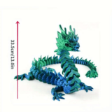 Juguete flexible de impresión 3D de dragón chino para divertirse