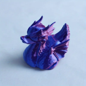 Patito de goma impreso en 3D en azul degradado para niños