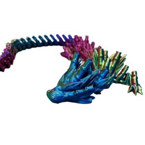 Animales flexibles impresos en 3D, dragón de bambú, STL gratuito