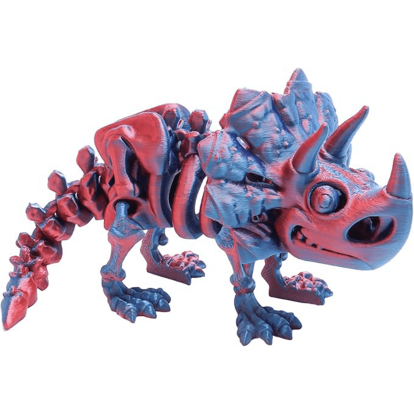 Dragón Triceratops Interactivo, Articulado e Impreso en 3D
