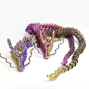 Dragón chino flexible modelo 3D articulado, STL juguetes móviles