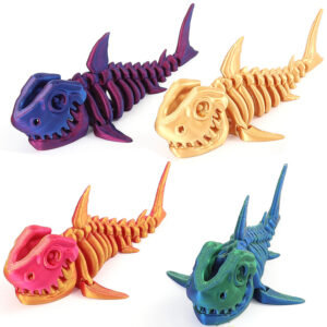 Figura articulada impresa en 3D de tiburón Juguetes para niños