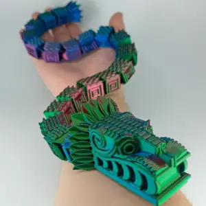 Figuras personalizadas 3D Modelo de dragón articulado cuadrado