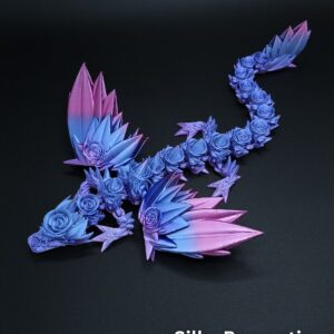 Genial dragón rosa articulado, regalo de cumpleaños para un niño