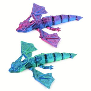 Juguete de pato y dragón de cristal con impresión 3D creativa