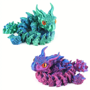 Muñeca articulada de dragón impresa en 3D única para niños