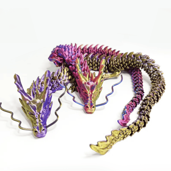 Dragón articulado modelo 3D gratuito con articulaciones móviles