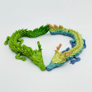 Dragón de cristal articulado impreso en 3D y juguetes móviles