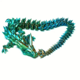 Dragón móvil impreso en 3D y dragón de cristal impreso en 3D