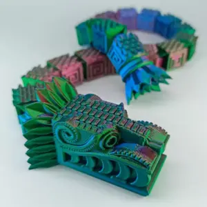 Figuras personalizadas 3D Modelo de dragón articulado cuadrado