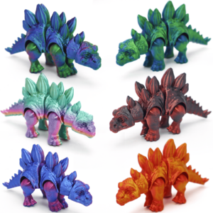 Impresora 3D creativa para figuras modelo Stegosaurus dragón