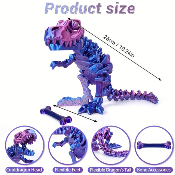 Muñecas personalizadas en 3D, dinosaurio 3D imprimible