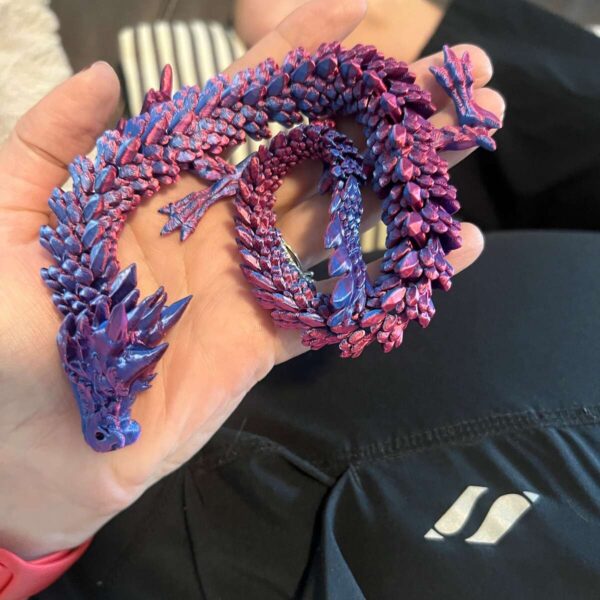Serpiente articulada impresa en 3D, dragón flexible juguetes STL