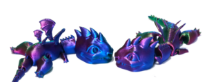 Juguetes de impresión 3D Mini dragones articulados para niños