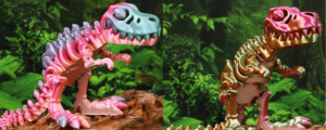 Muñecas personalizadas en 3D, dinosaurio 3D imprimible