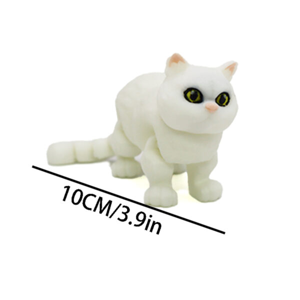 Figuras Gato Blanco Impresas 3D Juguete Único Creativo