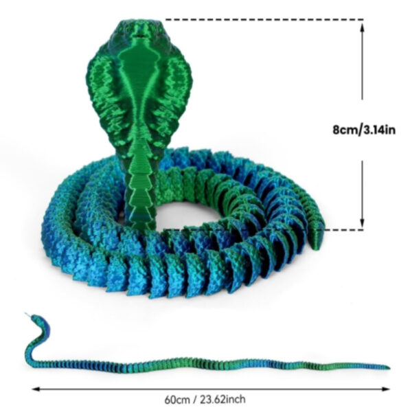 Serpiente Articulada 3D Juguete Realista y Flexible
