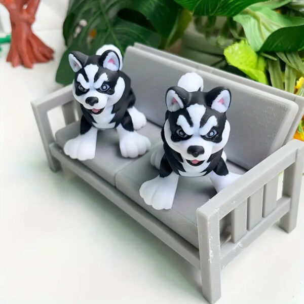 Juguete Perro Articulado Husky Impreso 3D Juguete Único