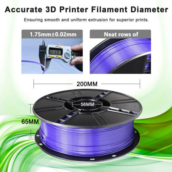 Filamento PLA Morado 1kg para Impresión 3D