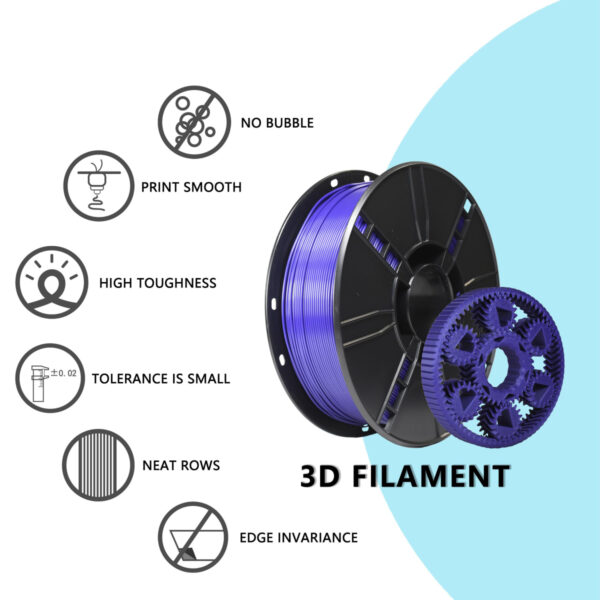 Filamento PLA Morado 1kg para Impresión 3D