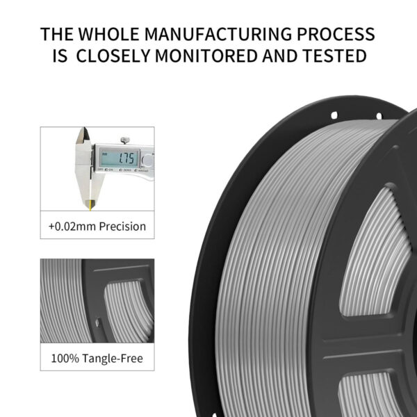 Filamento PETG Gris 1.75mm para Impresora 3D de Alta Velocidad