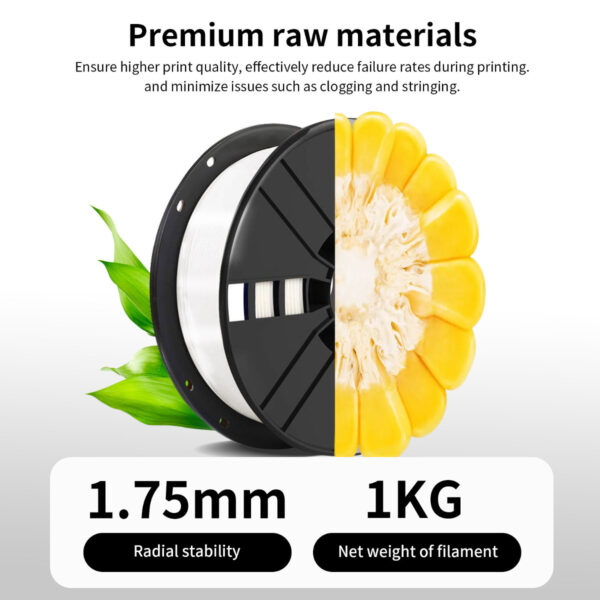 Filamento PLA 1.75mm Blanco para Impresión 3D