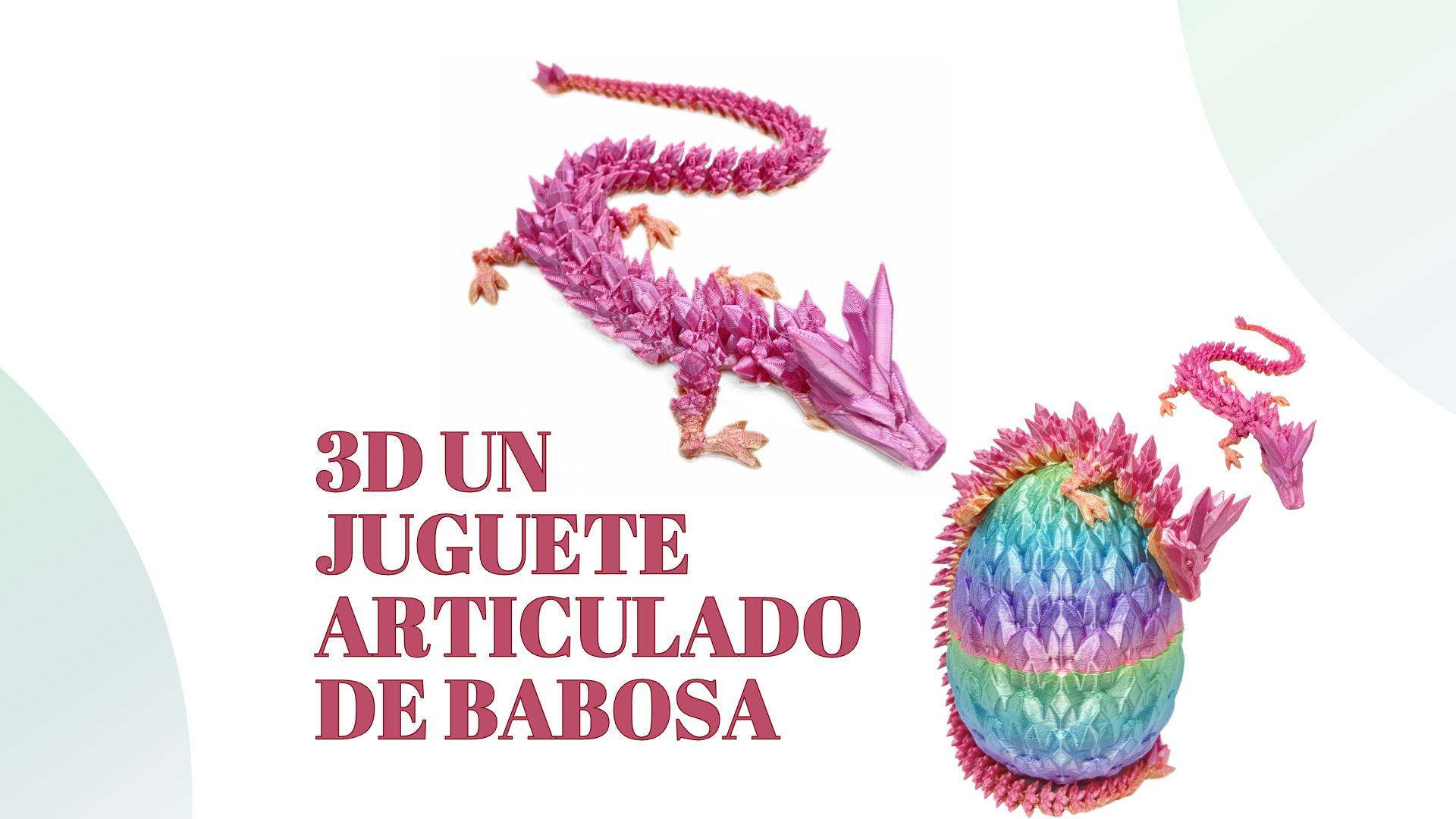 3D un juguete articulado de babosa