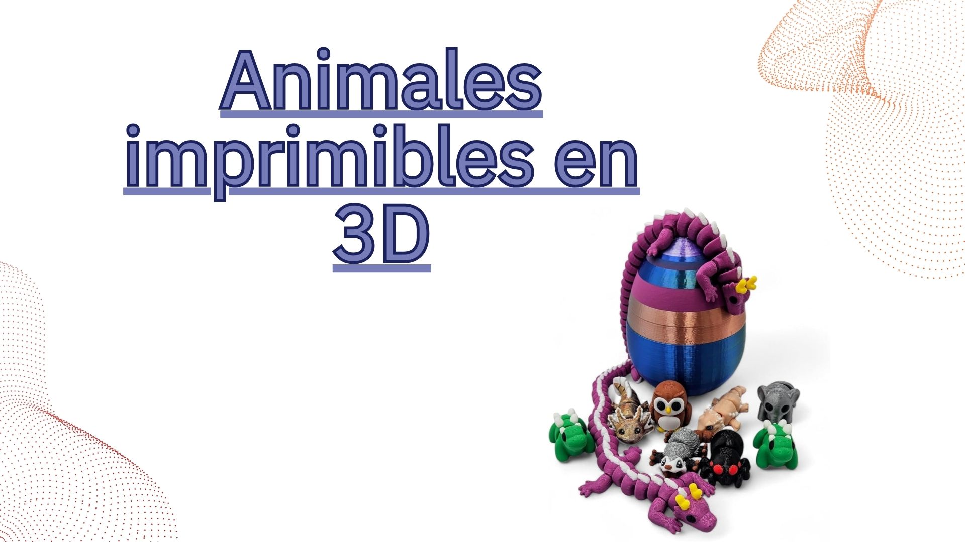 Animales imprimibles en 3D, figuras de acción y el mejor juguete de dragones para educación