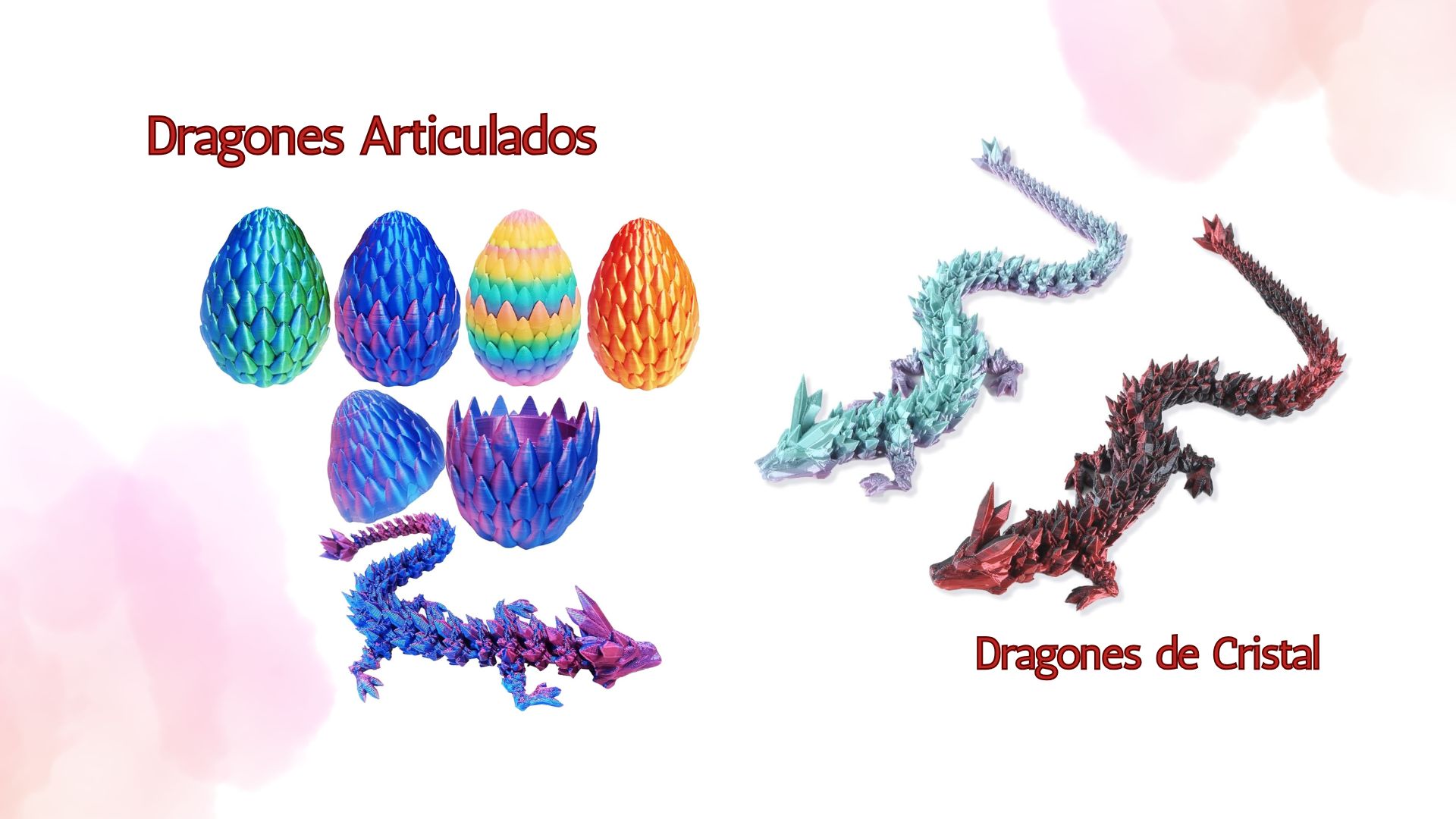 Dragones articulados vs. dragones de cristal: Explorando las diferencias y su atractivo en la impresión 3D