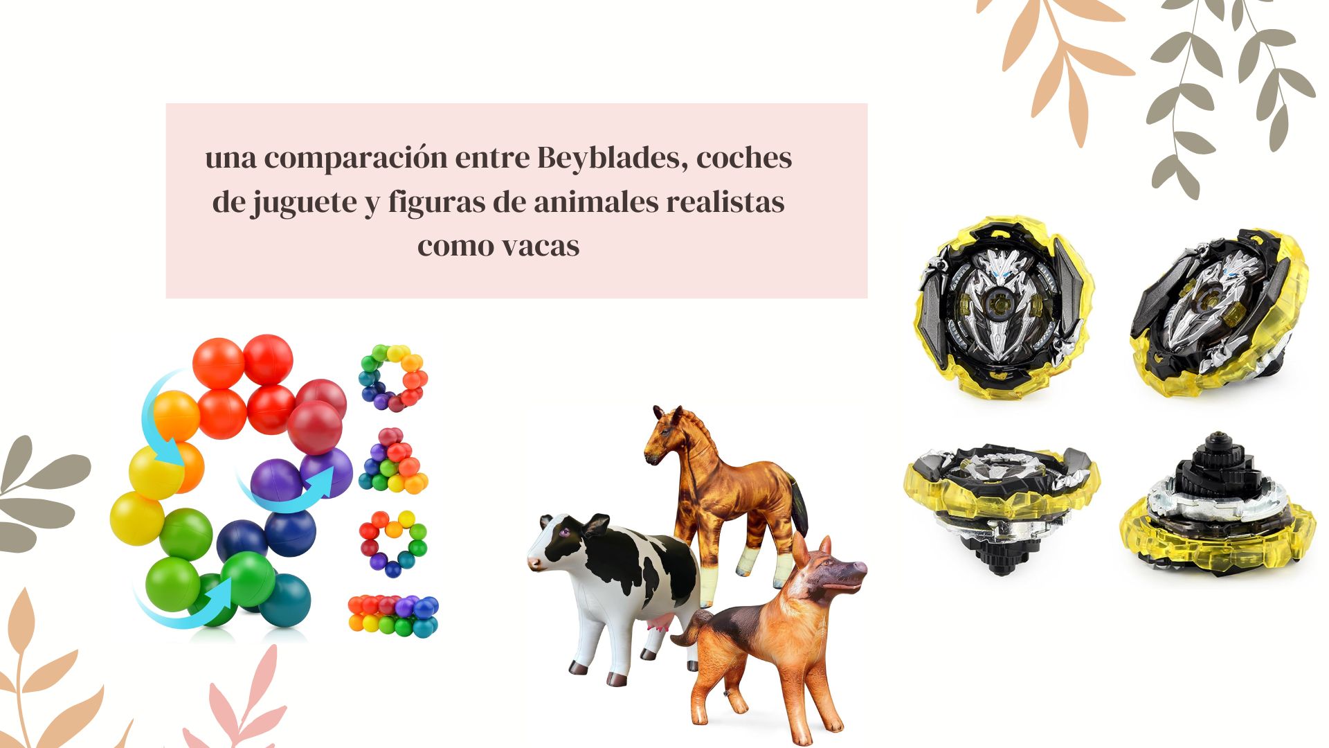 Diseño de juguetes funcionales impresos en 3D: una comparación entre Best Beyblades, coches de juguete y figuras de animales realistas como vacas