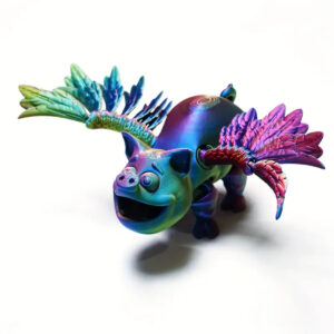 Figura Cerdito Volador Creativo 3D