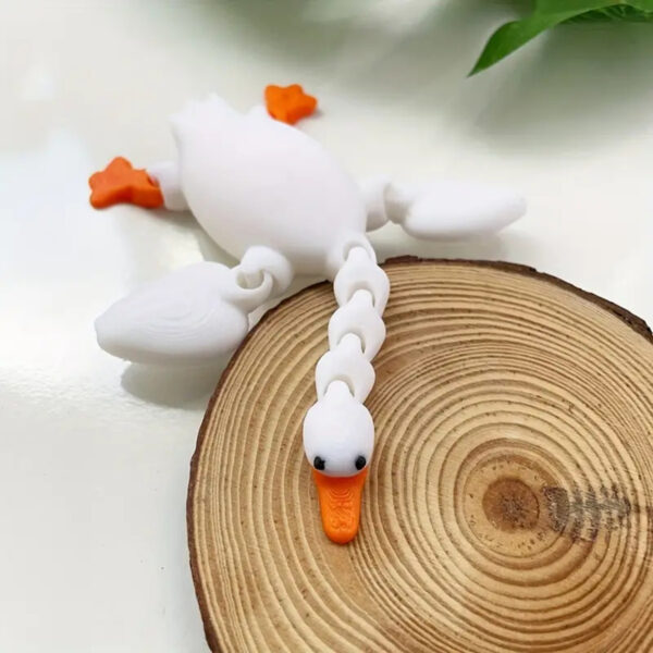 Figura Ganso Blanco Grande 3D Articulado Creativo