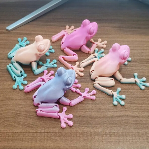Diseño Ranas 3D Creativo Tonos Brillantes Personalizado