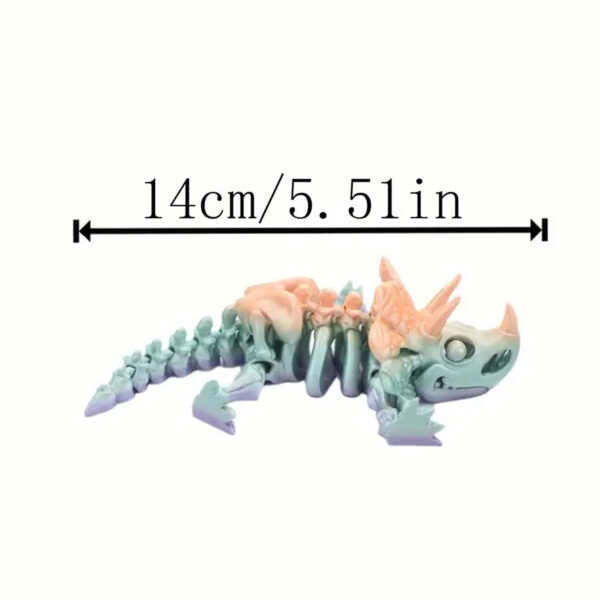 Modelo Esqueleto Triceratops Tierno Adorable 3D Impreso