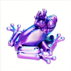 Figura Rana con Corona 3D Impresa