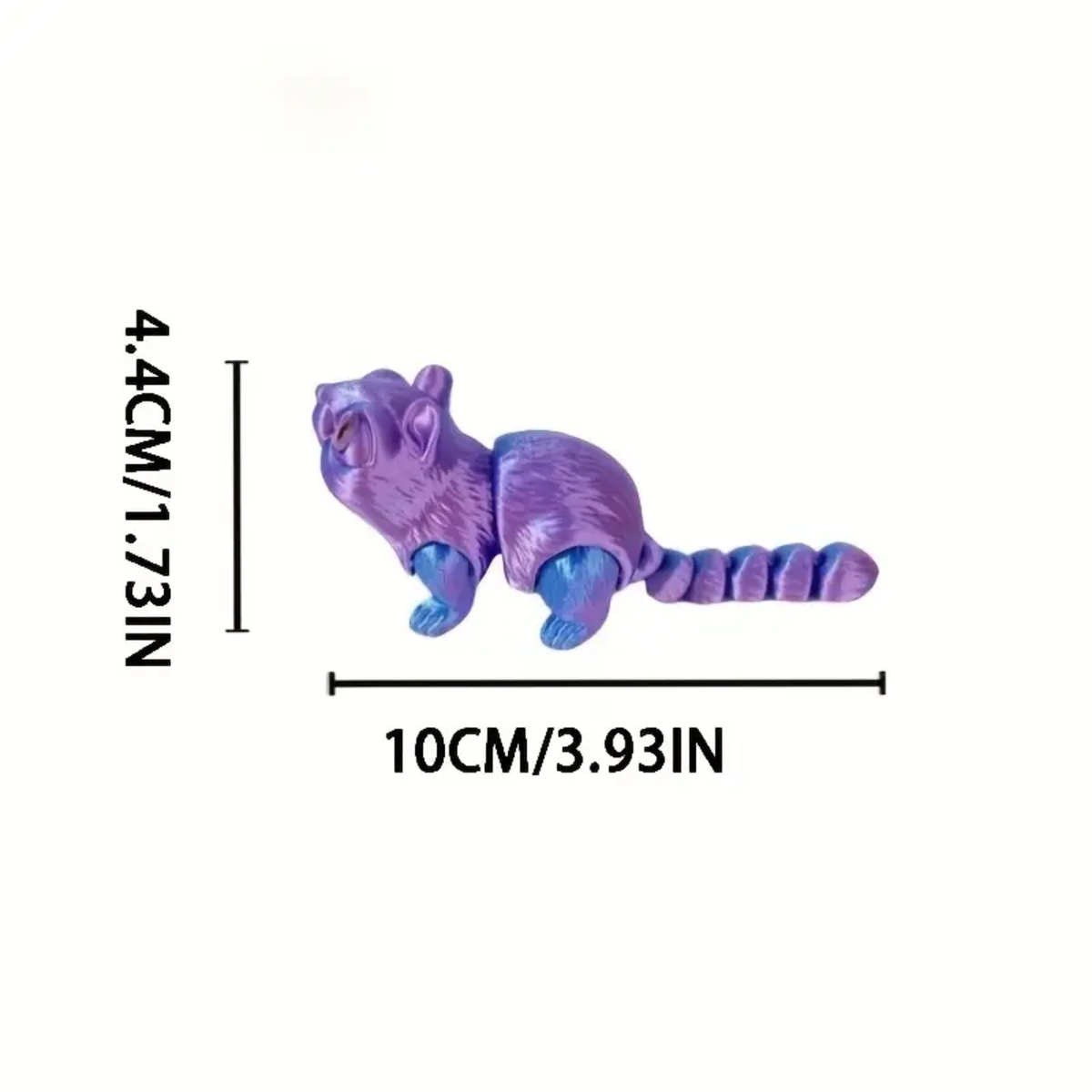 Modelo Ratón Rama Flor Realista Articulado Adorable 3D