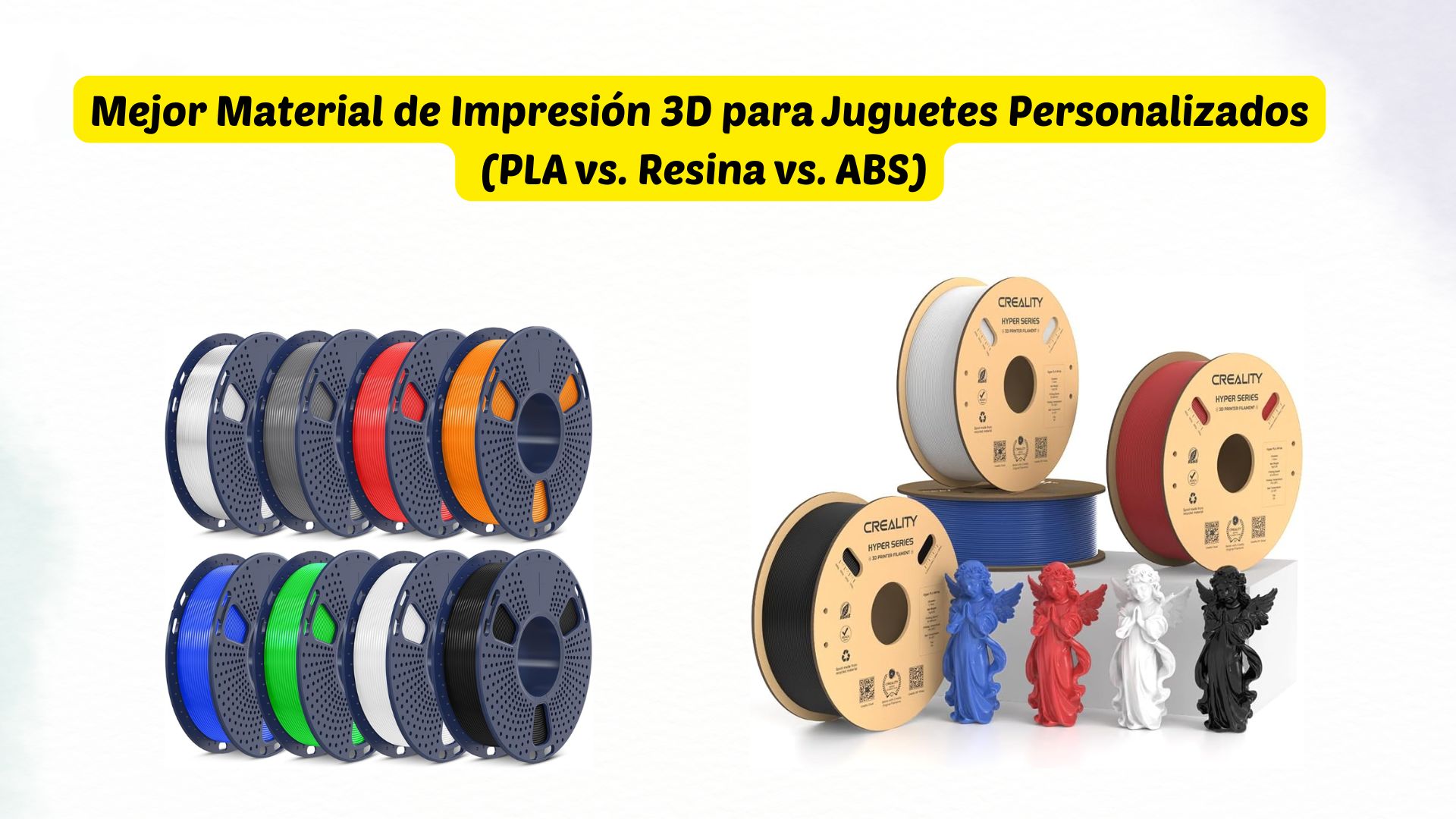 Mejor Material de Impresión 3D para Juguetes Personalizados (PLA vs. Resina vs. ABS)