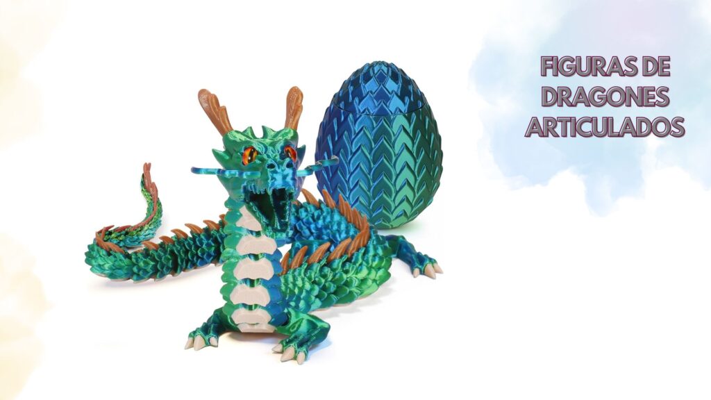 figuras de dragones articulados con impresión 3D